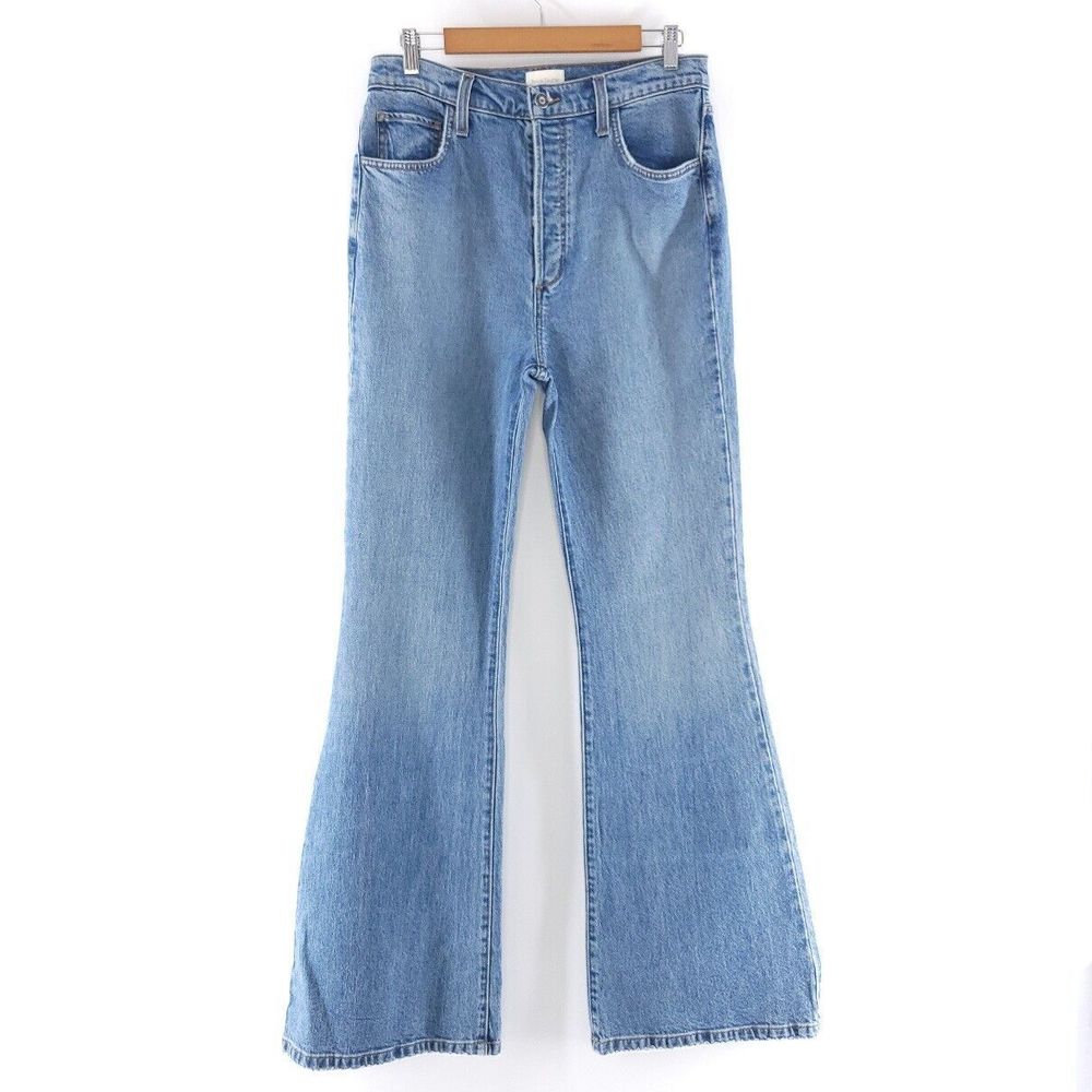 Favorite Daughter The Valentina Super High Rise Flare Button Fly Jeans Size 30